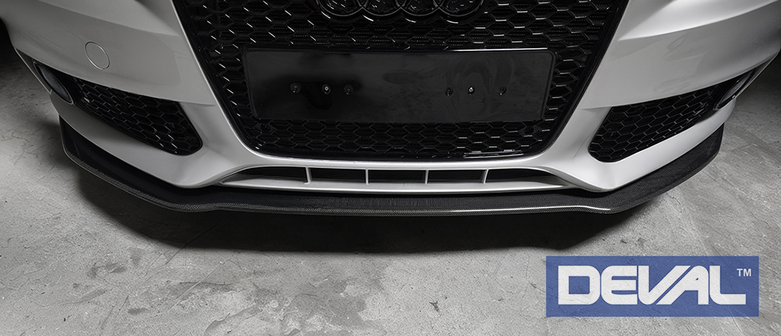 DEVAL Audi A4 Carbon Fiber Front Splitter