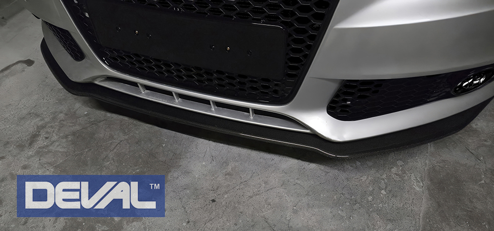 DEVAL Audi A4 Carbon Fiber Front Splitter